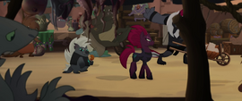 Tempest and Grubber walk through Klugetown MLPTM