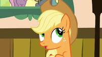 Applejack thinking of what she needs for the reunion S3E8