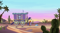 Hoo'Far and Trixie in desert at morning S8E19