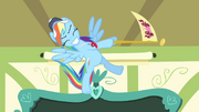 Rainbow Dash waving a flag S4E05