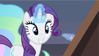 Rarity Celestia approaching S2E9