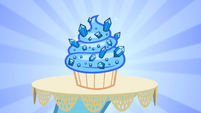 A jewel among pastry desserts, the Sapphire Cupcake.