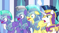 Shining Armor and royal guards gasping S6E16