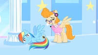 Rainbow Dash is now just frozen with fear.
