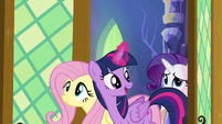 Twilight opens the dining room doors S5E3