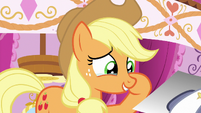 Applejack crying laughter-induced tears S7E9