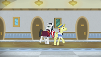 Flim and Neighsay walk through the halls S8E16