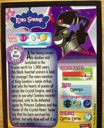 King Sombra trading card series 2 back