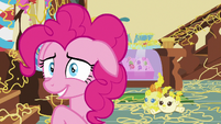 Pinkie Pie grinning with embarrassment S7E19