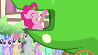 Pinkie Pie laughing at 'lettuce' joke S3E4