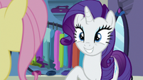 Rarity grinning with hope S8E4
