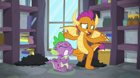 Smolder mentioning -fire burps- S8E11