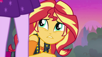 Sunset Shimmer looking up at Twilight EGFF