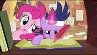 Pinkie checking on Twilight.