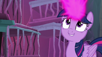 Twilight with magic collected in her horn S8E26