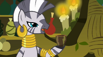 Zecora with an empty cup S3E05