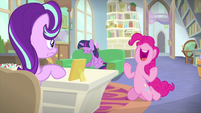 Pinkie Pie bursts into Starlight's office MLPS4