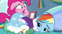 Pinkie Pie calls Rainbow a party pooper S5E5