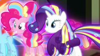 Pinkie and Rarity in Rainbow Power forms S5E13