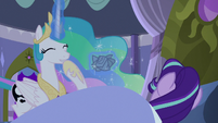 Princess Celestia crumples Luna's checklist S7E10