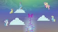 Rainbow Dash making the clouds snow S06E08
