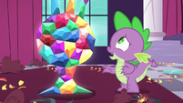 Spike relieved that the statue is okay S5E10