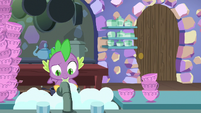 Spike washing teacups in the kitchen S7E2