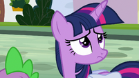 Twilight Sparkle looks at house signs S9E5