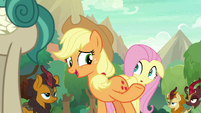 Applejack introduces herself and Fluttershy S8E23
