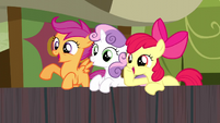 CMC cheering for Trouble Shoes S5E6