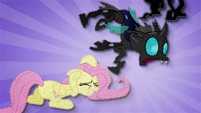 Changeling trips over Fluttershy BFHHS1