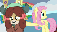 Fluttershy giving Angel his cue S9E7
