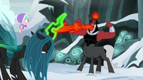 Lord Tirek consuming Chrysalis' power S9E8