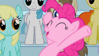 Pinkie cheering "we did it!" S4E24