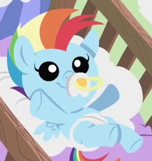 mlp baby rainbow dash and fluttershy