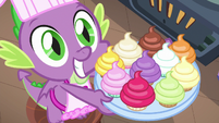 Spike presents freshly baked cupcakes S8E24