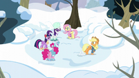 Twilight and friends in winter attire S5E5