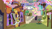 Discord and Fluttershy's upside-down tea party S7E12