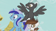 Minuette, Thunderlane, and Pipsqueak in shock S5E9