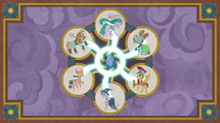 Pillars of Old Equestria infuse seed with their magic S7E25