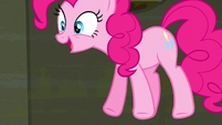 Pinkie Pie jumping up and down S6E9