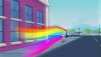 Rainbow Dash runs past the school EGDS42