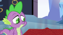 Spike looking at Twilight S3E2