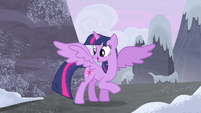 Twilight happy that her cutie mark is back S5E2