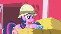 Twilight with bandages on her bee stings S1E15