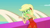 Applejack wordlessly trying to explain EGSB