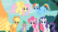 Main ponies group stare S1E26