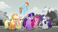 Mane Six confronting Sunny Skies MLPRR