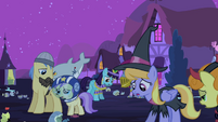 The citizens of Ponyville are depressed that Nightmare Night was cancelled...