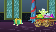 Princess Erroria squished by large gift box S6E8